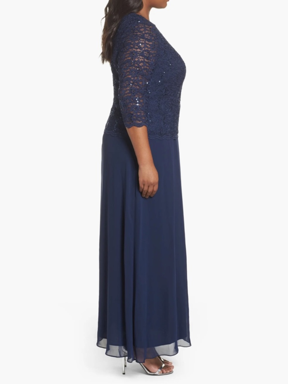 Alex Evenings Mock Two-Piece A-Line Gown NWT Size 24W - Picture 4 of 8
